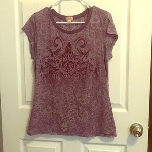 Purple short sleeve T-shirt